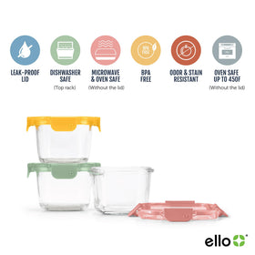 Ello Color Lock glass resists odors for lasting freshness.