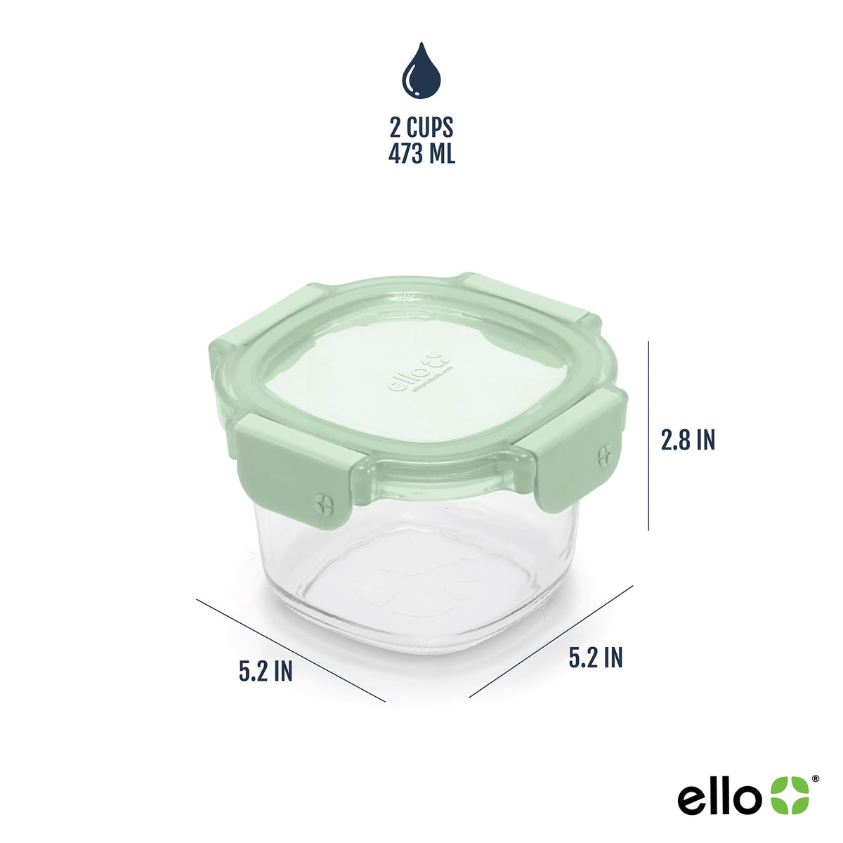 Ello Color Lock leak-proof snap lid ensures secure portable meals.