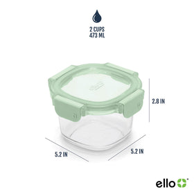 Ello Color Lock leak-proof snap lid ensures secure portable meals.