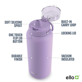 Ello Cooper soft silicone spout for easy on-the-go sipping.