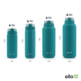 Ello Cooper soft silicone straw close-up highlights clean sip and kid-friendly design