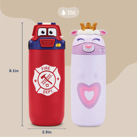 Ello Ellies 12oz bottle built-in carry loop for easy transport.
