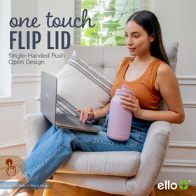 Ello Hydra 64oz bottle built in handle adds portable carrying comfort