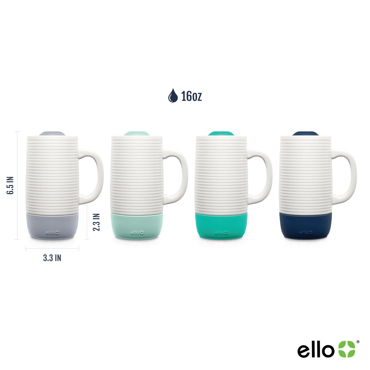 Ello Jane built-in-coaster-base protects surfaces while sipping.