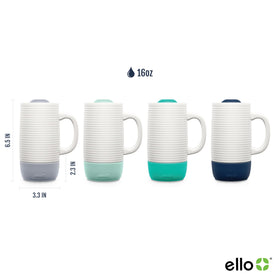 Ello Jane built-in silicone coaster protects surfaces and adds style.