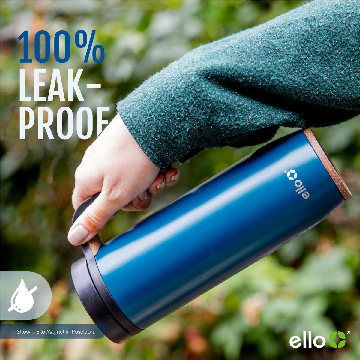 Ello Magnet matte black finish adds sleek durability to the mug.