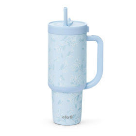 Ello Oasis 40 oz tumbler with handle, easy carrying during commutes