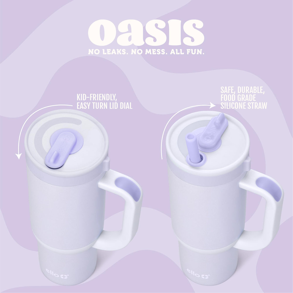 Ello Oasis keeps drinks cold for hours with double-wall insulation