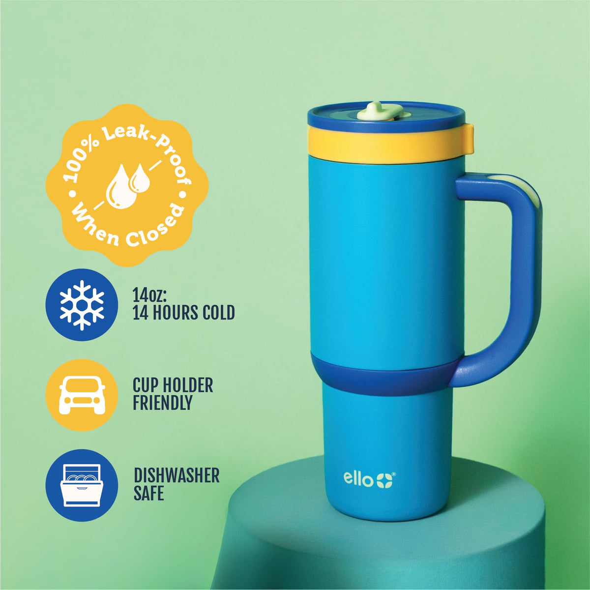 Ello Oasis dishwasher-safe, BPA-free design simplifies cleanup after meals