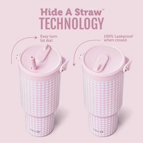 Ello Oasis Go+ lid with retracting straw stays clean and leakproof