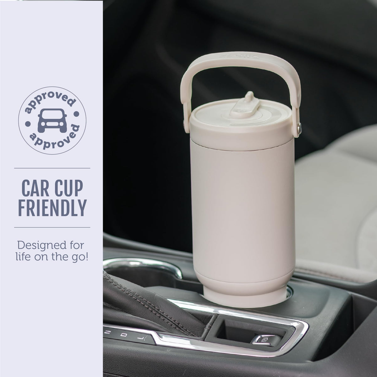 Ello Oasis Go+ double-wall insulated stainless steel construction keeps drinks cold longer.