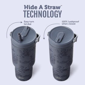 Ello Oasis Go+ retracting straw lid used to seal the cup surface.