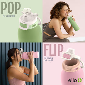 Ello Pop & Fill 22oz bottle is dishwasher safe for easy cleaning