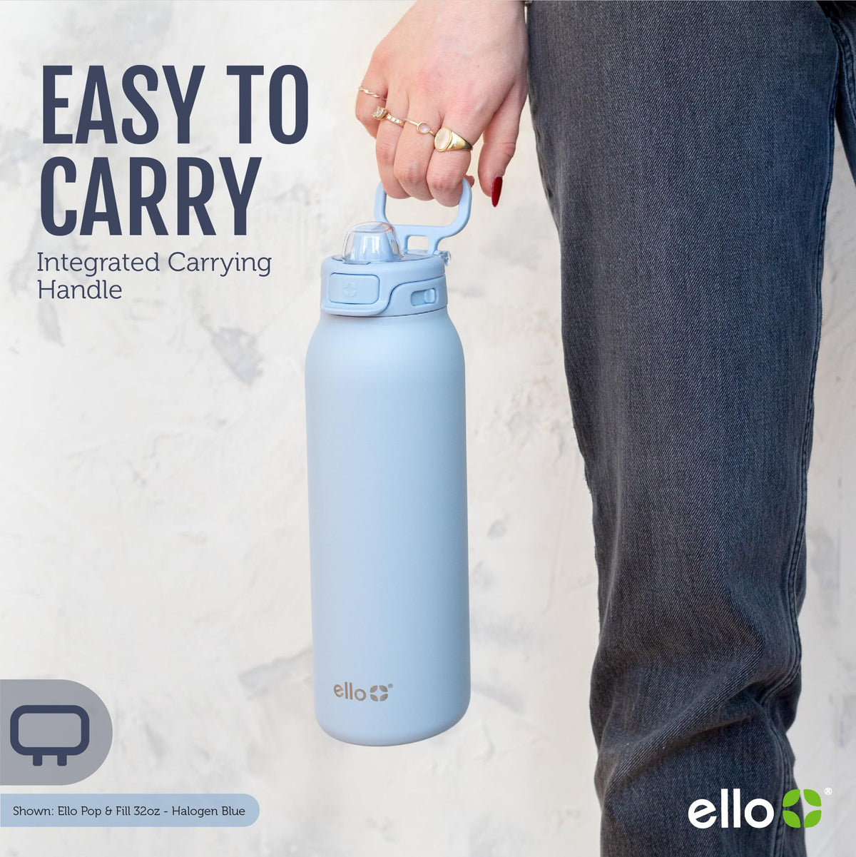 Ello Pop & Fill BPA-free stainless steel materials for safe daily use