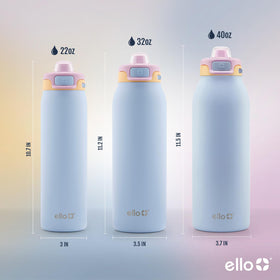 Ello Pop & Fill bottle features a carry loop for travel.