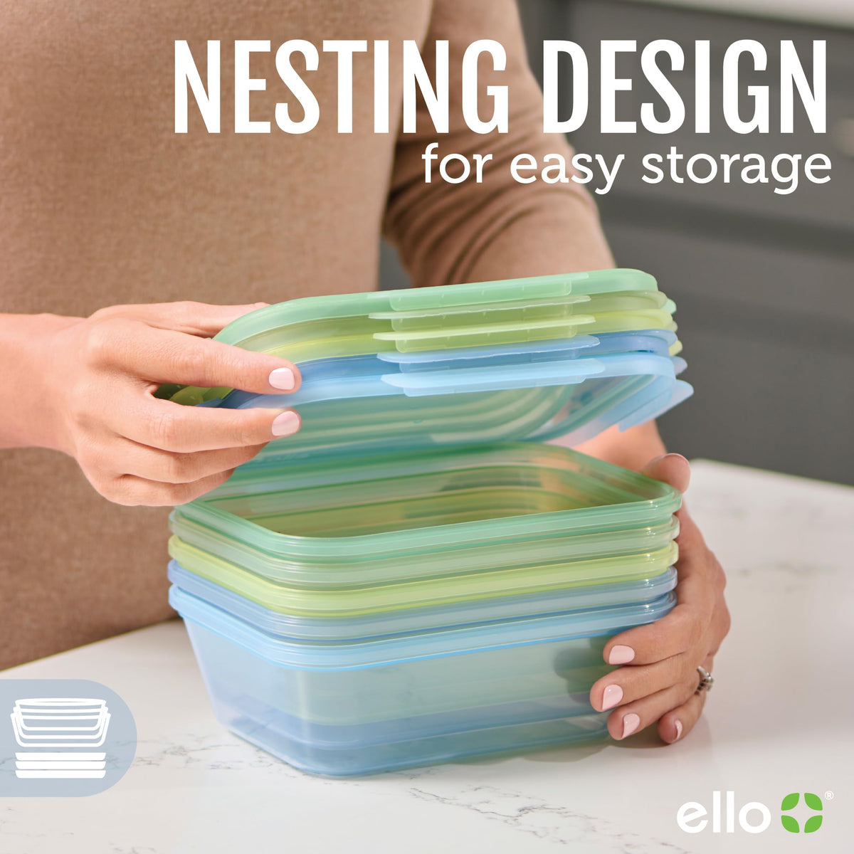 Ello Snap & Nest microwave-safe without lid for quick reheating