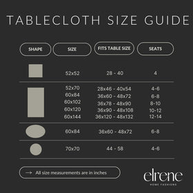 Elrene Caiden Elegance Damask Tablecloth features damask weave detail for timeless charm.