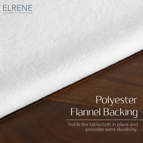 Elrene Camile flannel backing keeps tablecloth in place