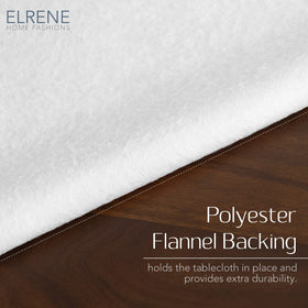 Elrene Sunflower Season waterproof vinyl tablecloth face close-up for easy cleaning