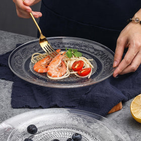 Elsjoy durable glass plate set suitable for hosting and buffets.