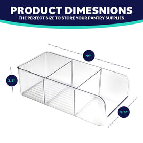 ELTOW clear bins for versatile storage in pantry, fridge, or cabinet