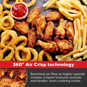 Emeril Lagasse Everyday 360 rotisserie spit mounted for even roasts and tender results.