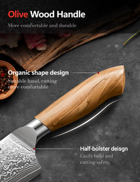 Emojoy wooden gift box, ready for gifting with the knife set.