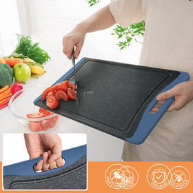 Empune cutting board with juice groove close-up showing liquid management