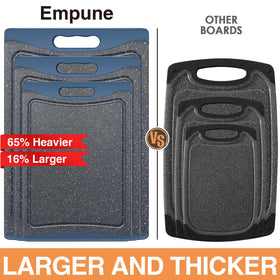 Empune three-piece cutting boards in varied sizes for organized prep