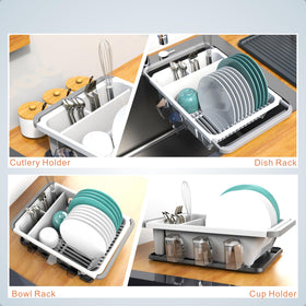 EMT ETRENDS on-counter rack expands to fit small kitchens.