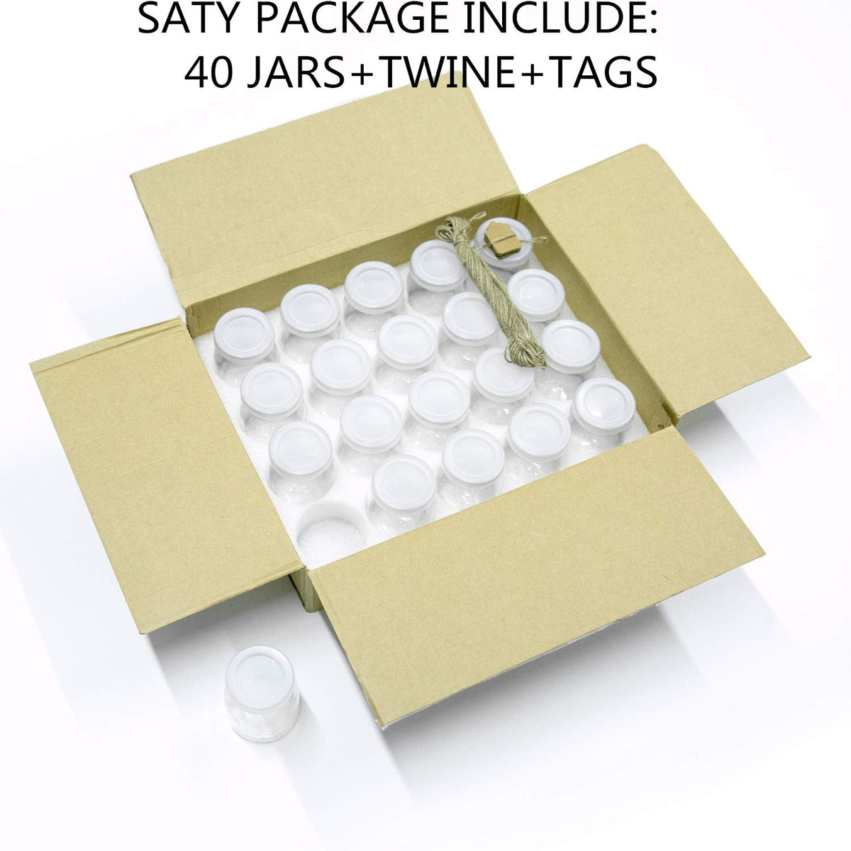 Encheng 40-pack versatile jars for gifts and desserts