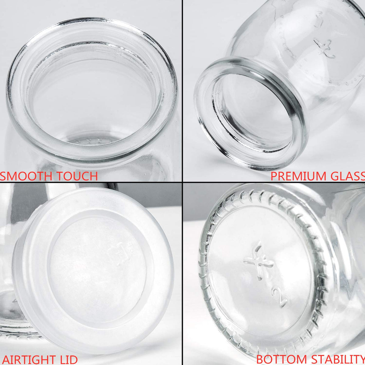 Encheng 7 oz glass container airtight seal for pudding