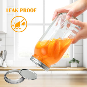 Encheng jar with two lid types for canning and daily use
