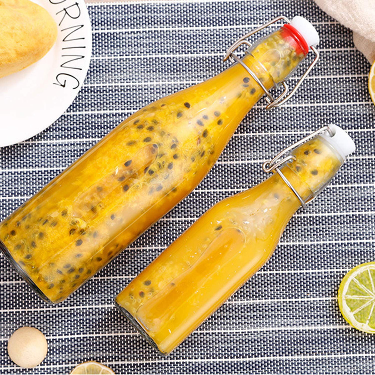 Encheng kombucha bottle with stopper for fresh fermentation beverages.