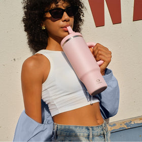 ENCOOL BPA-free stainless steel tumbler is easy to clean and reuse.