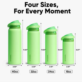 ENCOOL algae-green bottle front view showcases style and practicality