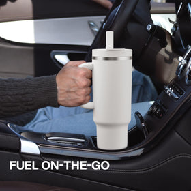 ENCOOL Avenue travel-ready design with straw for convenient sipping