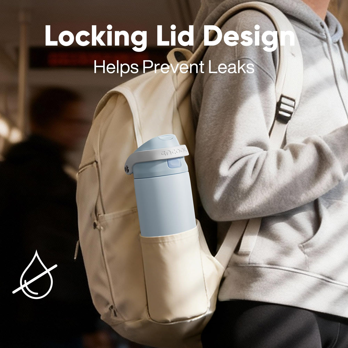 ENCOOL 32oz large-capacity bottle for all-day hydration during workouts.