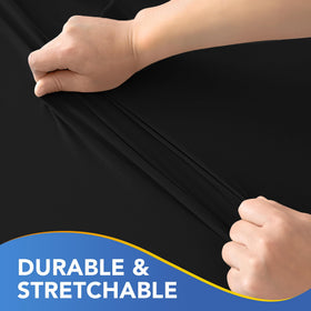 Enjoyidea 6-pack rectangle tablecloth bundle includes six fitted covers.