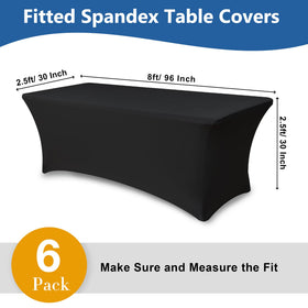Enjoyidea spandex table cloth suitable for indoor and outdoor events.
