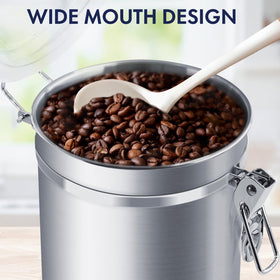 ENLOY 32 oz canister with flour demonstrates size versatility.