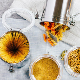ENLOY canisters are dishwasher-safe with hand-wash caution for finishes.