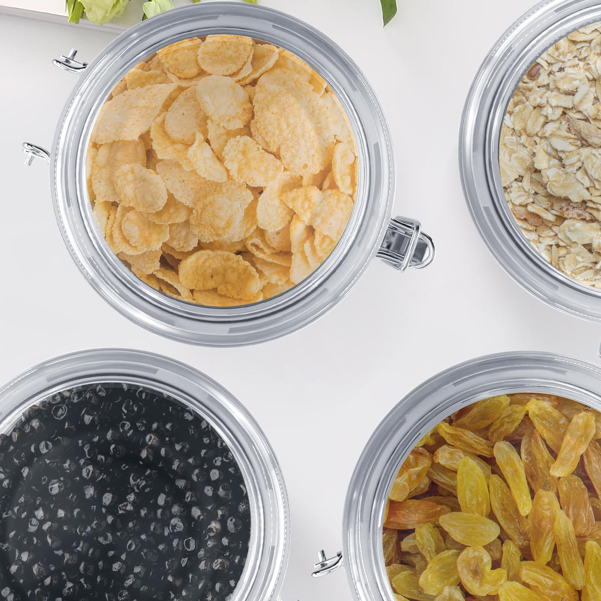 ENLOY storage ideas for cookies, coffee, sugar, and nuts.