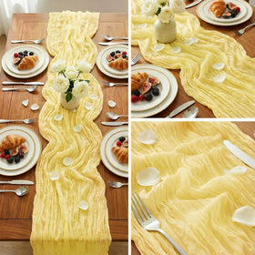 EOINBDTE versatile styling for walls and windows using cheesecloth runners