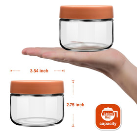 EONJOE glass jar with color lids to differentiate foods