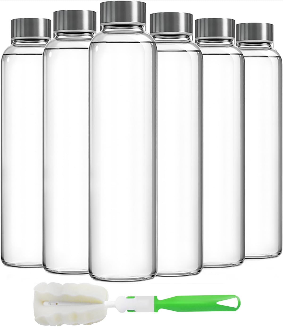Epica glass bottle with leakproof lid keeps beverages secure during travel.