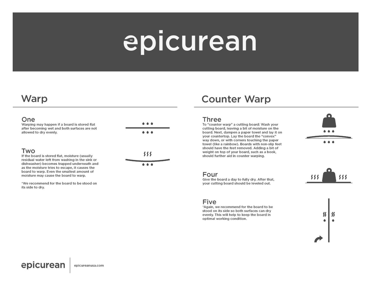Epicurean All-In-One Cutting Board available in multiple sizes and colors.