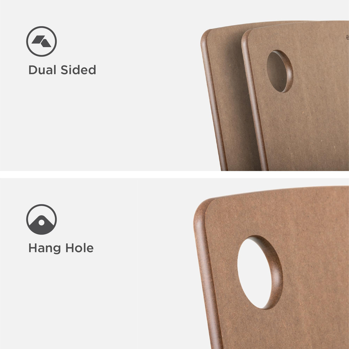 Epicurean cutting board USA-made with dishwasher-safe design for quick cleanup.