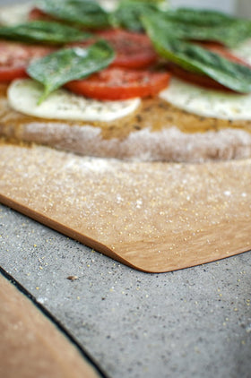 Epicurean pizza peel natural 21x14 built-in hole for easy hanging and handling