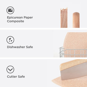 Epicurean pizza peel natural 21x14 reversible design for versatile baking prep
